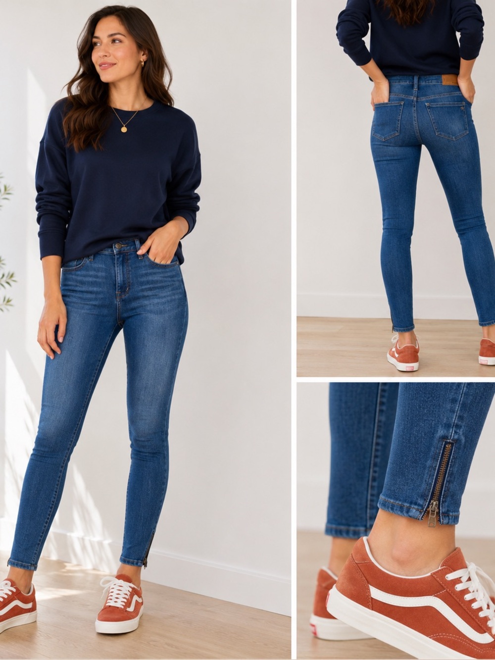 Madewell Roadtripper Jeggings Ankle Zip Skinny Jeans Size 26